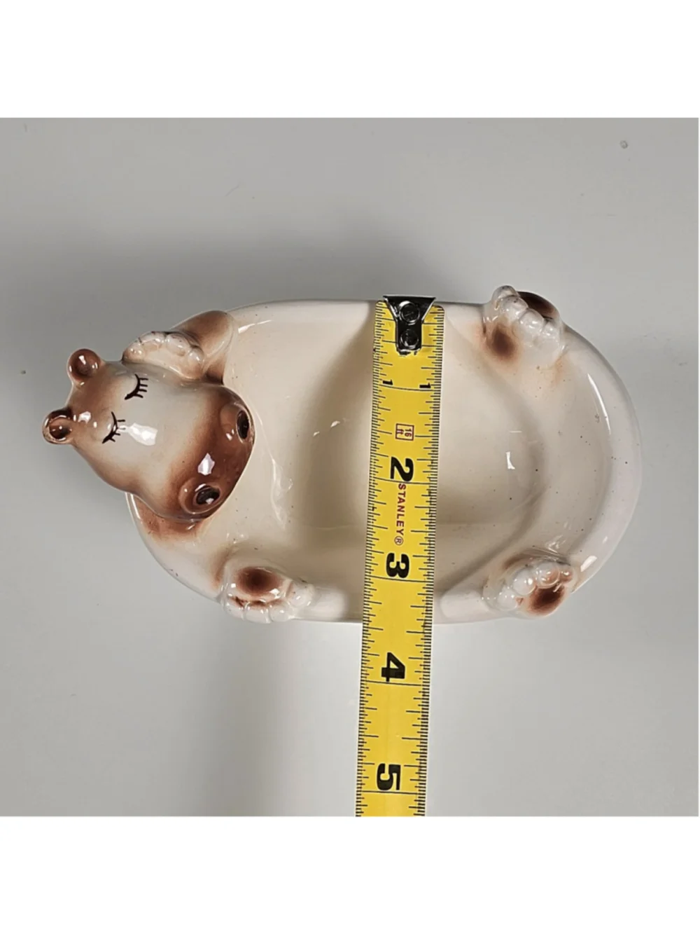Vintage 1976 Seymour Mann Ceramic Hippo in Bathtub Soap Dish Sponge Holder